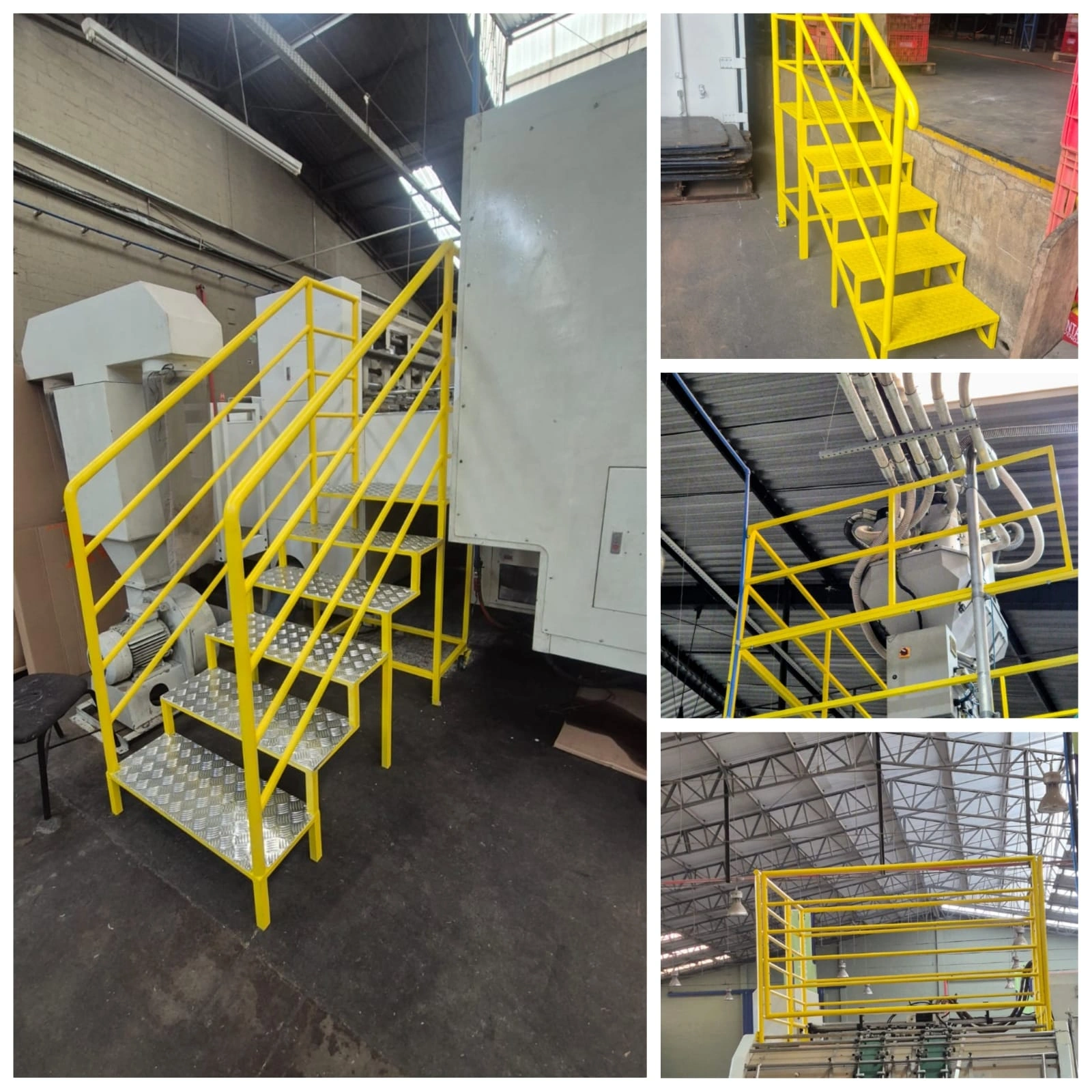 Escadas e plataformas de acesso industrial