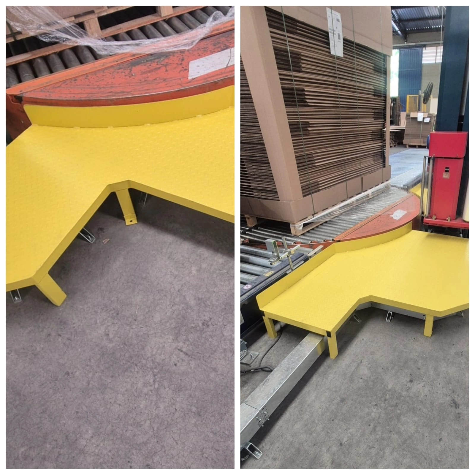 Plataformas metálicas para linha de produção
